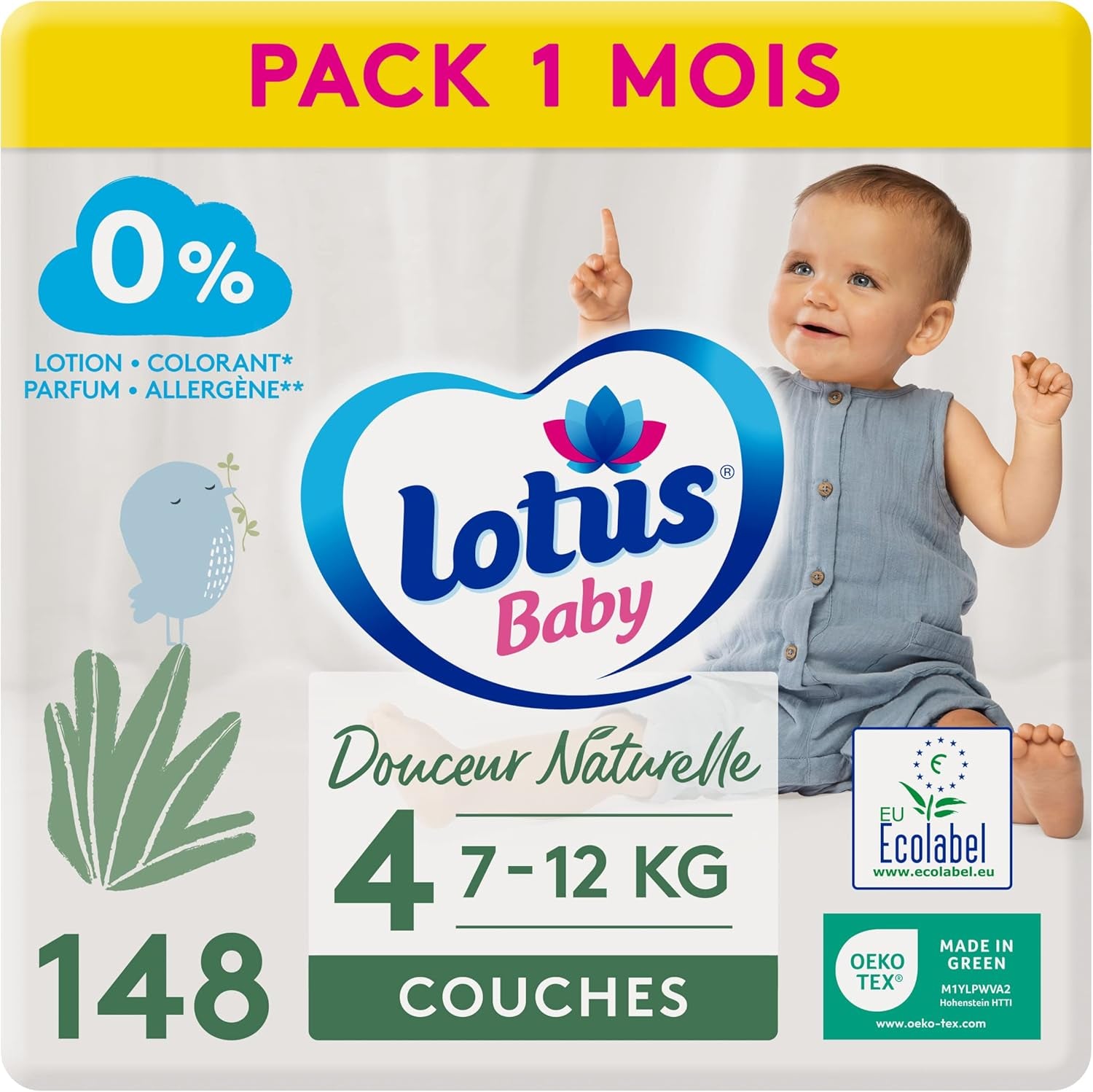 Douceur Naturelle – Couches taille 3 (5-9 kg) Pack 1 mois – 172 couches