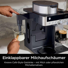 Ninja Prestige Cafetière filtre 2 en 1 avec capsules et mousseur à lait intégré, pour latte, café glacé et Flat White, noir CFN802EU