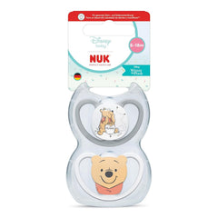 Sucettes NUK Perfect Match Air pour bébés | 6-18 mois | Sucettes orthodontiques qui favorisent la circulation de l'air et préviennent les éruptions cutanées causées par la salive | 95 % d'acceptation par les bébés** | Disney Winnie l'ourson | Paquet de 2