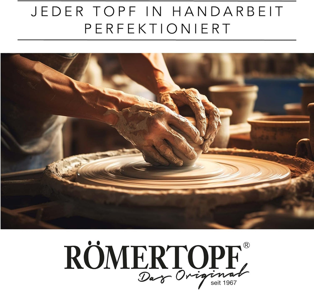 Pot à ail Römertopf pot frais en argile naturelle pour une longue durée de conservation des aliments comme l'ail Ø 12,5 cm blanc Boîtes de conservation alimentaire Naty Shop