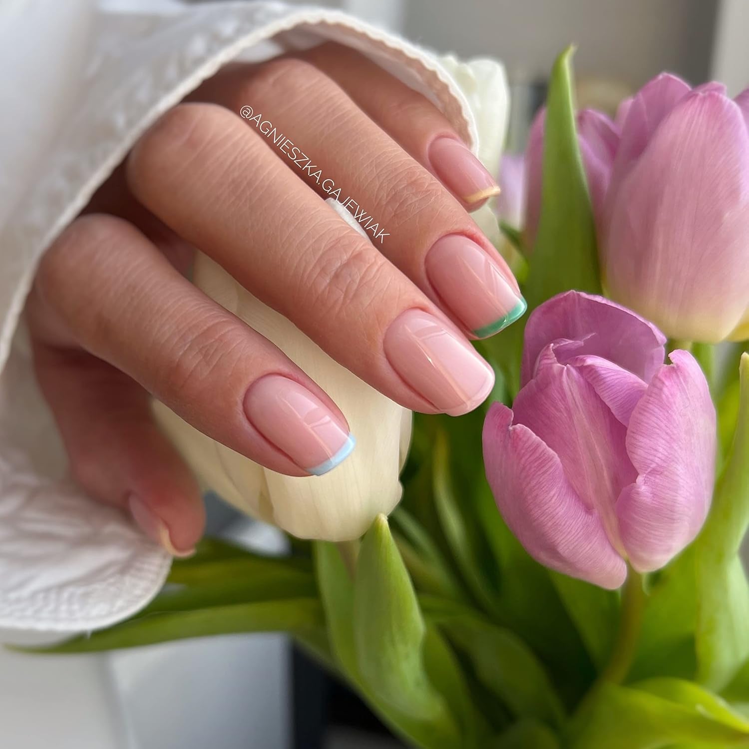 Vernis à ongles UV Semilac Hybrid 587 Tea Rose 7 ml Collection Fiori