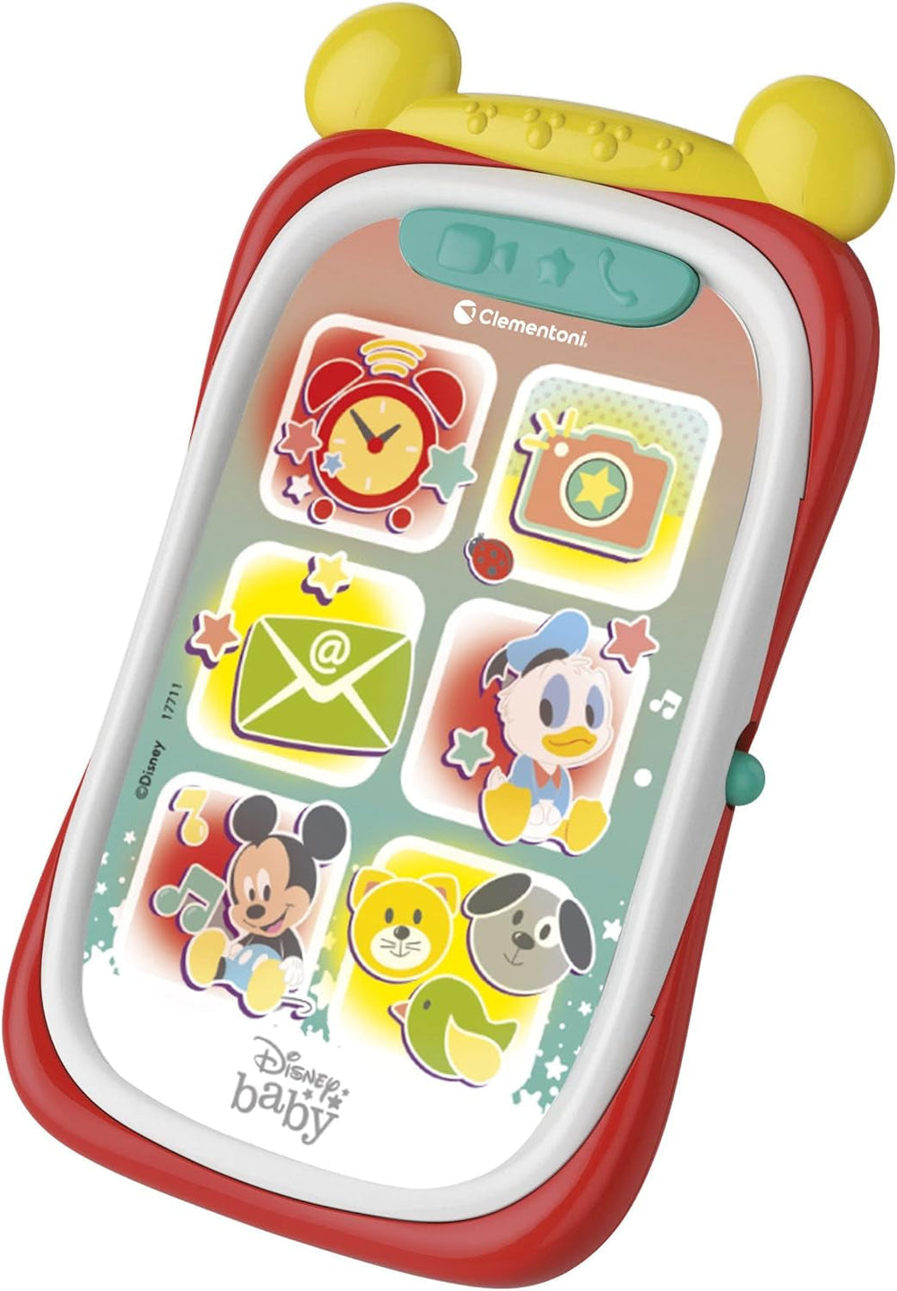 Clementoni 17711 Disney Baby Baby Mickey Smartphone, téléphone portable pour enfants avec effets lumineux et sonores, jouet interactif pour enfants de 9 à 36 mois, M, multicolore Bebe Toys Naty Shop Default Title