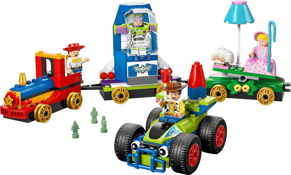 LEGO ǀ Disney and Pixar’s Partyzug und das Auto RC aus Toy Story - Mit Woody, Jessie, Porzellinchen und Buzz Lightyear Minifiguren – Kreatives Geschenk für Jungen & Mädchen ab 4 Jahren - 43264