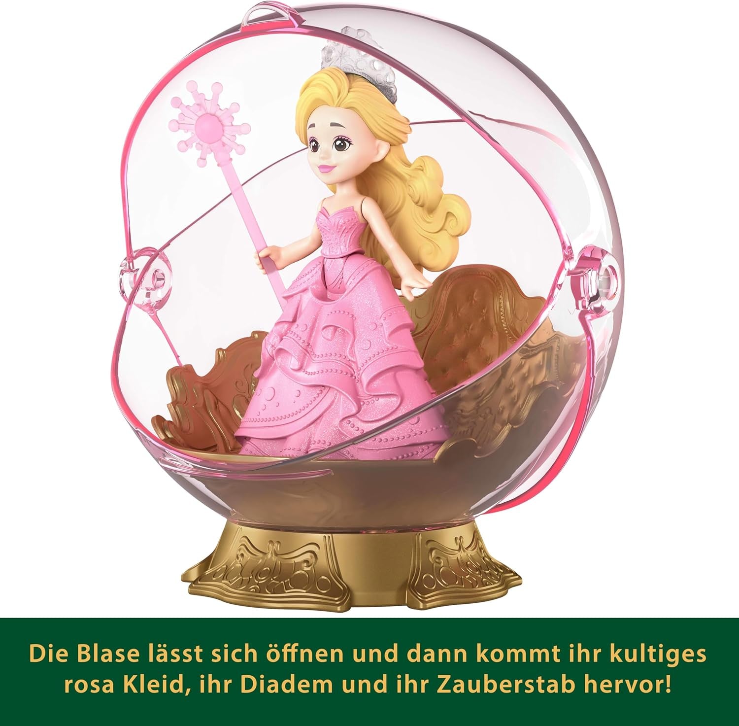 Mattel Universal Pictures Evil Glinda Bulle flottante, mini poupée et véhicule inspiré du film familier Glinda, JFM25, [Multicolore]