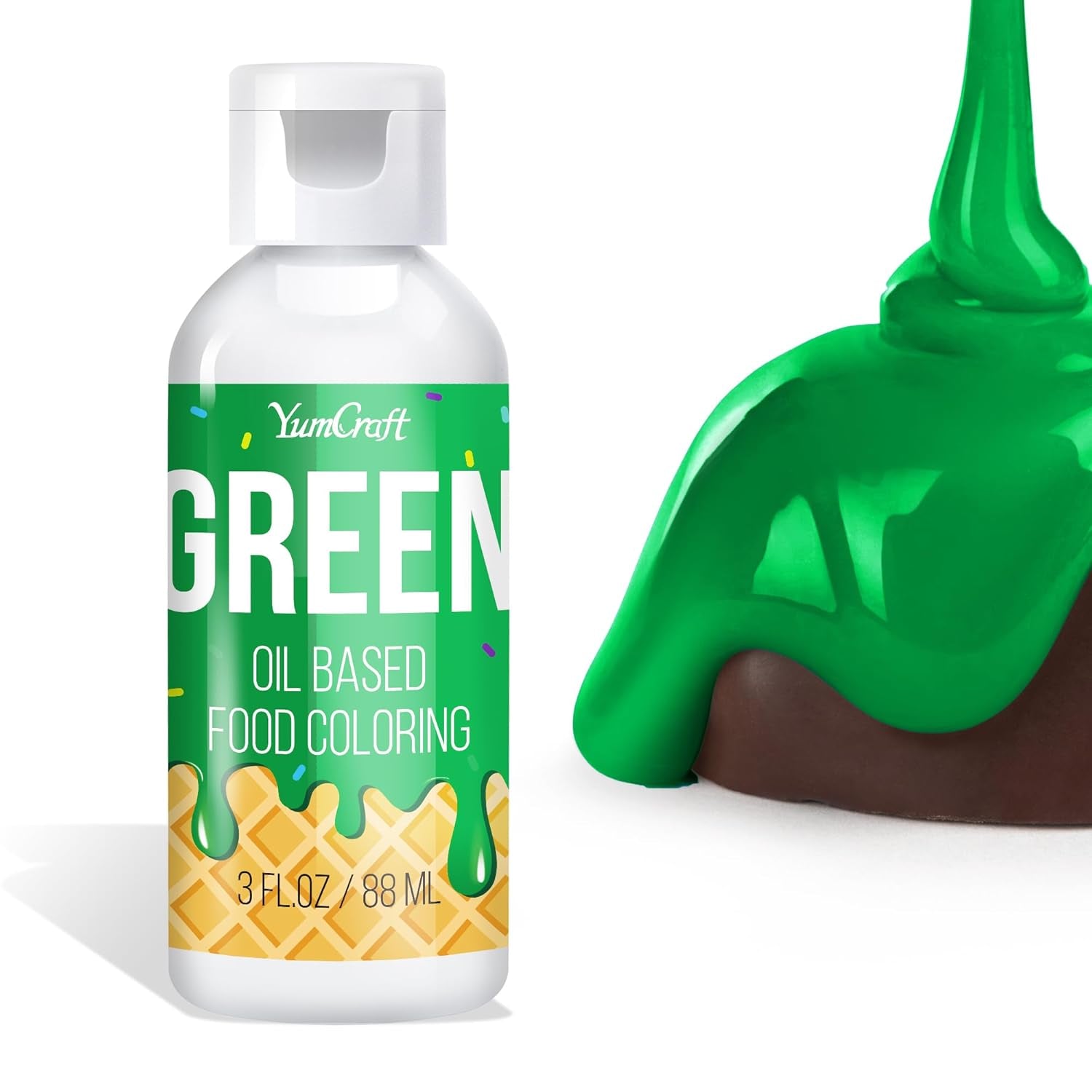 Colorant alimentaire liposoluble – Colorant alimentaire à base d'huile pour chocolat, crème au beurre, bonbons, glaçage – Colorant alimentaire concentré à base d'huile pour la pâtisserie, la cuisine, le fondant (blanc, 88 ml)