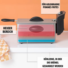 Friteuse à huile Tristar FR-6935, 2000 watts, 3 litres, thermostat, zone froide, 3-4 personnes, électroménager en métal Naty Shop