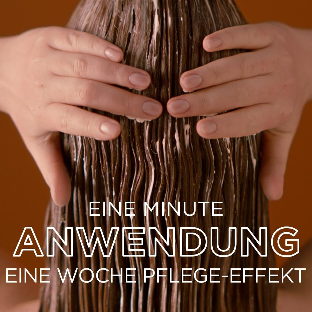 Garnier Olia Hair Color 6.0 Châtain Clair + Traitement Réparateur True Treasures (340 ml) pour cheveux abîmés - coloration sans ammoniaque, huiles naturelles, couvrant les cheveux gris, miel et cire d'abeille, moins de casse Teinture capillaire Naty Shop