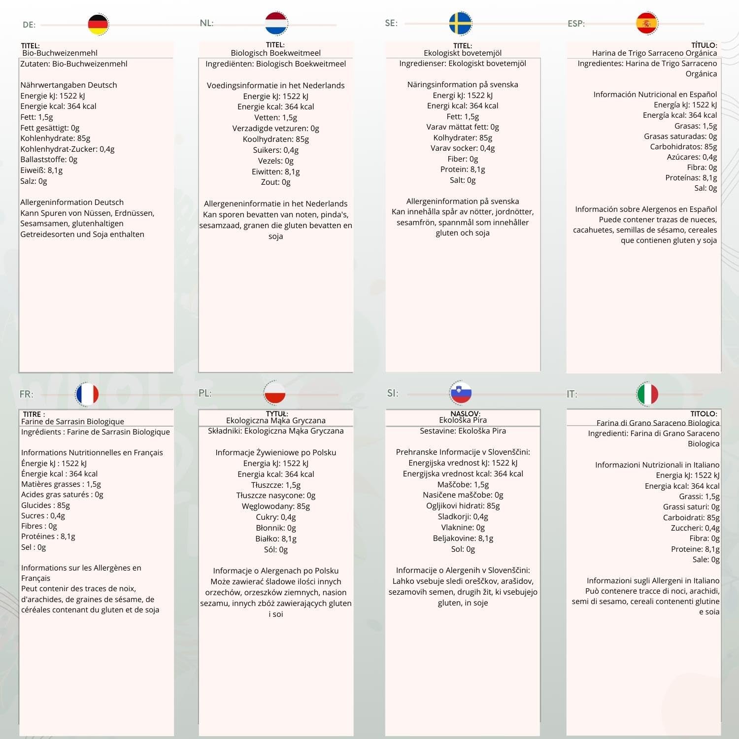 Farine de sarrasin biologique Wholefood Earth 1kg | Cruel | Sans OGM | Végétalien | Certifié biologique