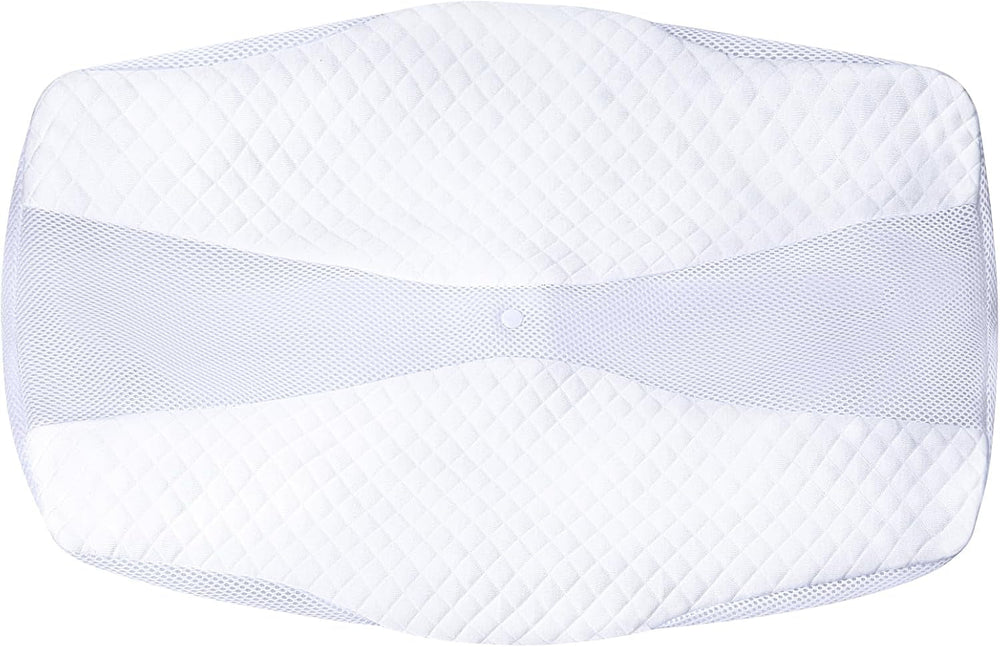 SAHEYER Oreiller Orthopédique Oreiller de Soutien du Cou Oreiller de Tête Oreiller Ergonomique Oreiller Cervical Oreiller pour Dormeur Latéral 60 X 40 X 13/11 cm Oreiller en Mousse à Mémoire pour Dormeur Latéral Dos Ventre Oreillers Cervicaux Orthopédiques Naty Shop Housse de Coussin Blanc