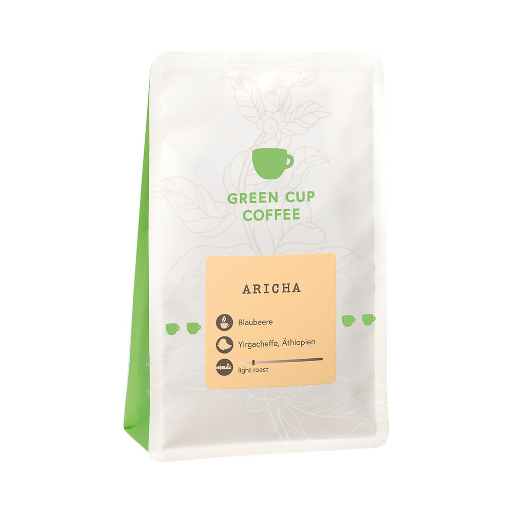 Café - Aricha I 100% Arabica I Café en grains 250g I Idéal pour machines à café automatiques, café filtre et presse française aux arômes fruités I torréfaction légère