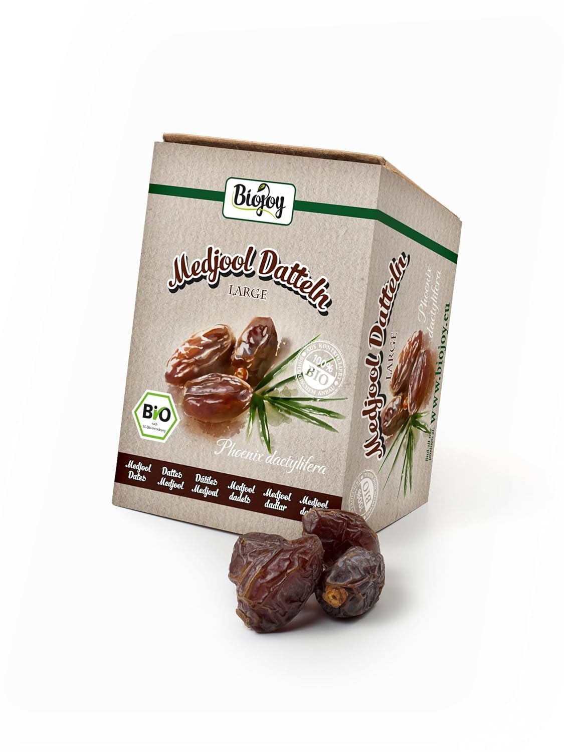 Dattes Biojoy BIO-Medjool d'Israël (5 kg), séchées et entières, non soufrées, Produits déshydratés de la Mer Naty Shop 1 kg (1 paquet)