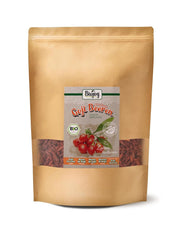 Baies de goji bio séchées Biojoy (1 kg), baies de goji entières et sans soufre Naty Shop produits déshydratés 1 kg (1 paquet)