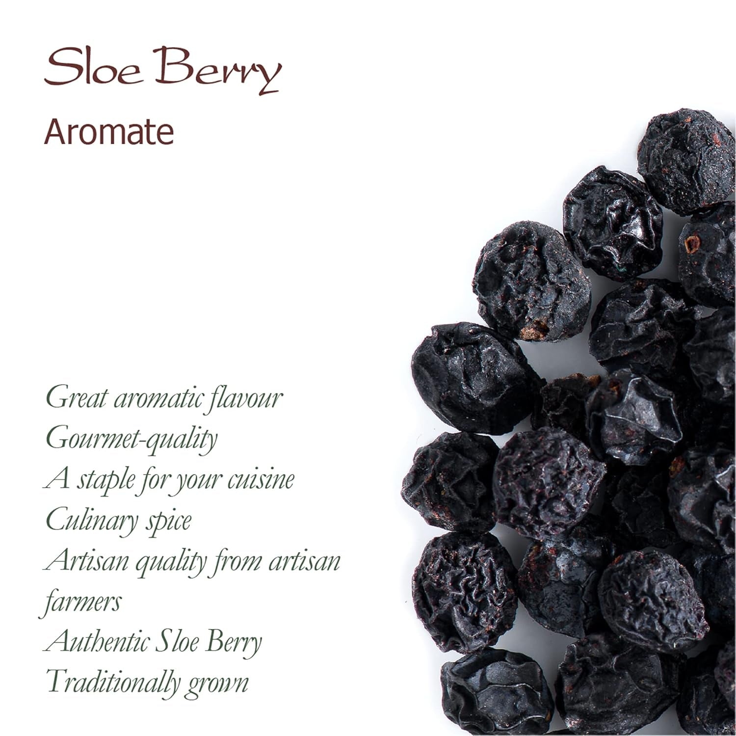 Baies séchées de Blackthorn Qualité Bio - Baies de Blackthorn - Baies de Blackthorn Baies de Blackthorn Blackthorn Bio Produits déshydratés Naty Shop