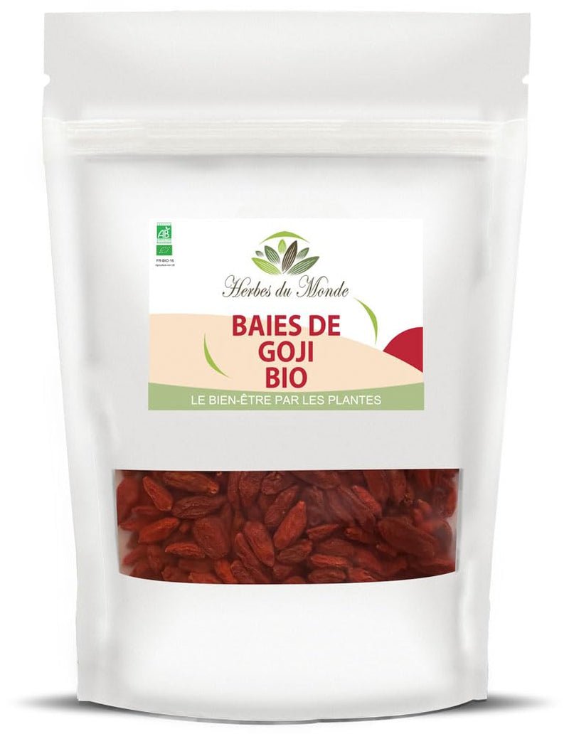 - Baies de Goji biologiques de qualité supérieure - Fruits secs de super fruits - Superaliments juteux - Non traités et légèrement séchés - 1 sachet de 150 g de produits déshydratés Naty Shop certifiés AB Titre par défaut