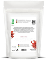 - Baies de goji biologiques de première qualité - Fruits secs de Super Fruit - Superaliments juteux à grignoter - Non traités et légèrement séchés - 1 sachet de 150 g de produits déshydratés Naty Shop certifiés AB