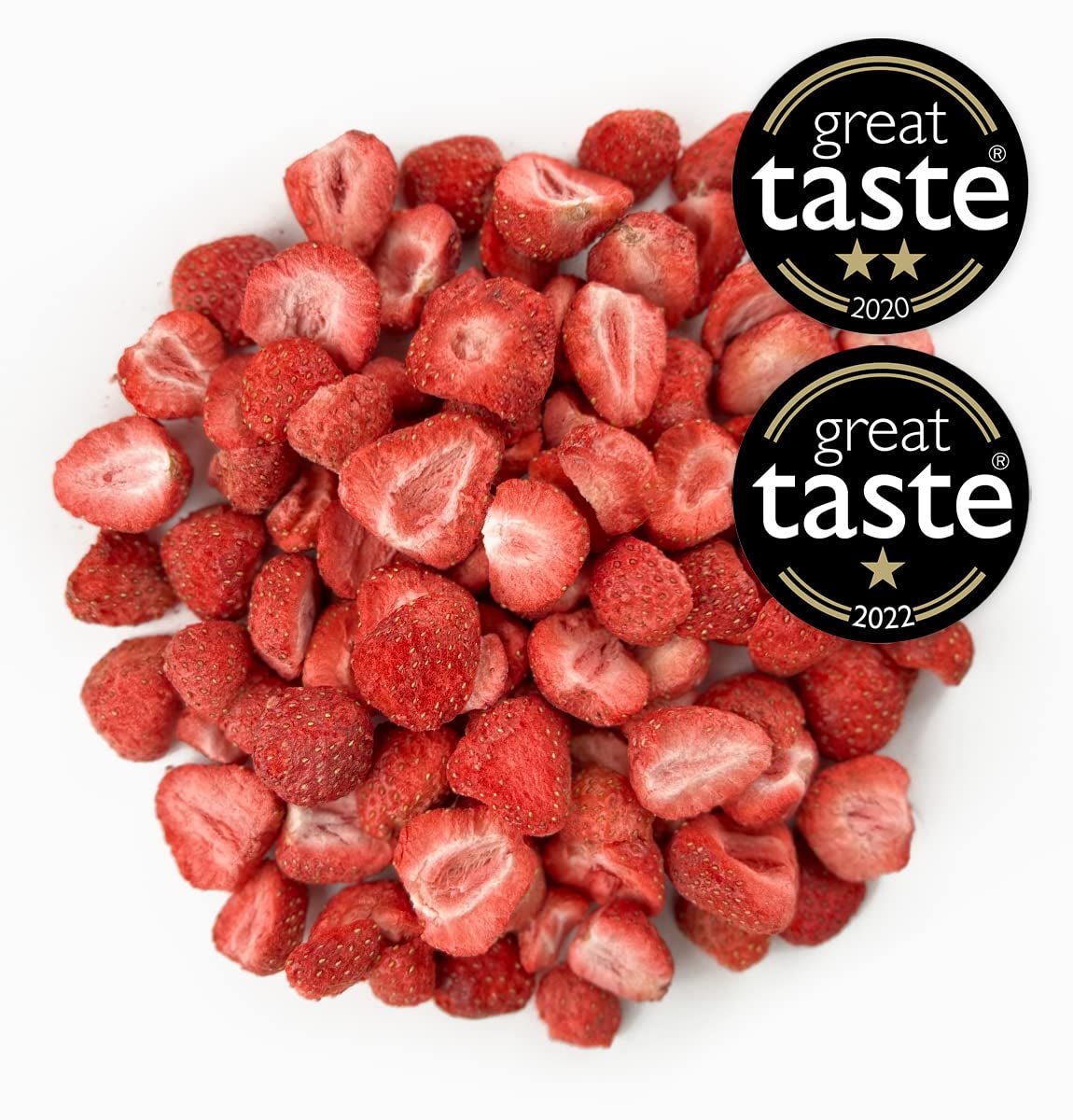 Fraises lyophilisées BRIX | Fraises naturelles 75 g | Great Taste Award pour les fruits séchés et lyophilisés | Sans OGM, sans gluten, végétalien, vitamines retenues Naty Shop Produits déshydratés
