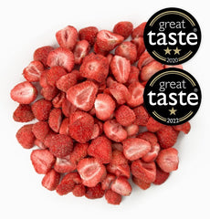 Fraises lyophilisées BRIX | Fraises naturelles 75 g | Great Taste Award pour les fruits séchés et lyophilisés | Sans OGM, sans gluten, végétalien, vitamines retenues Naty Shop Produits déshydratés
