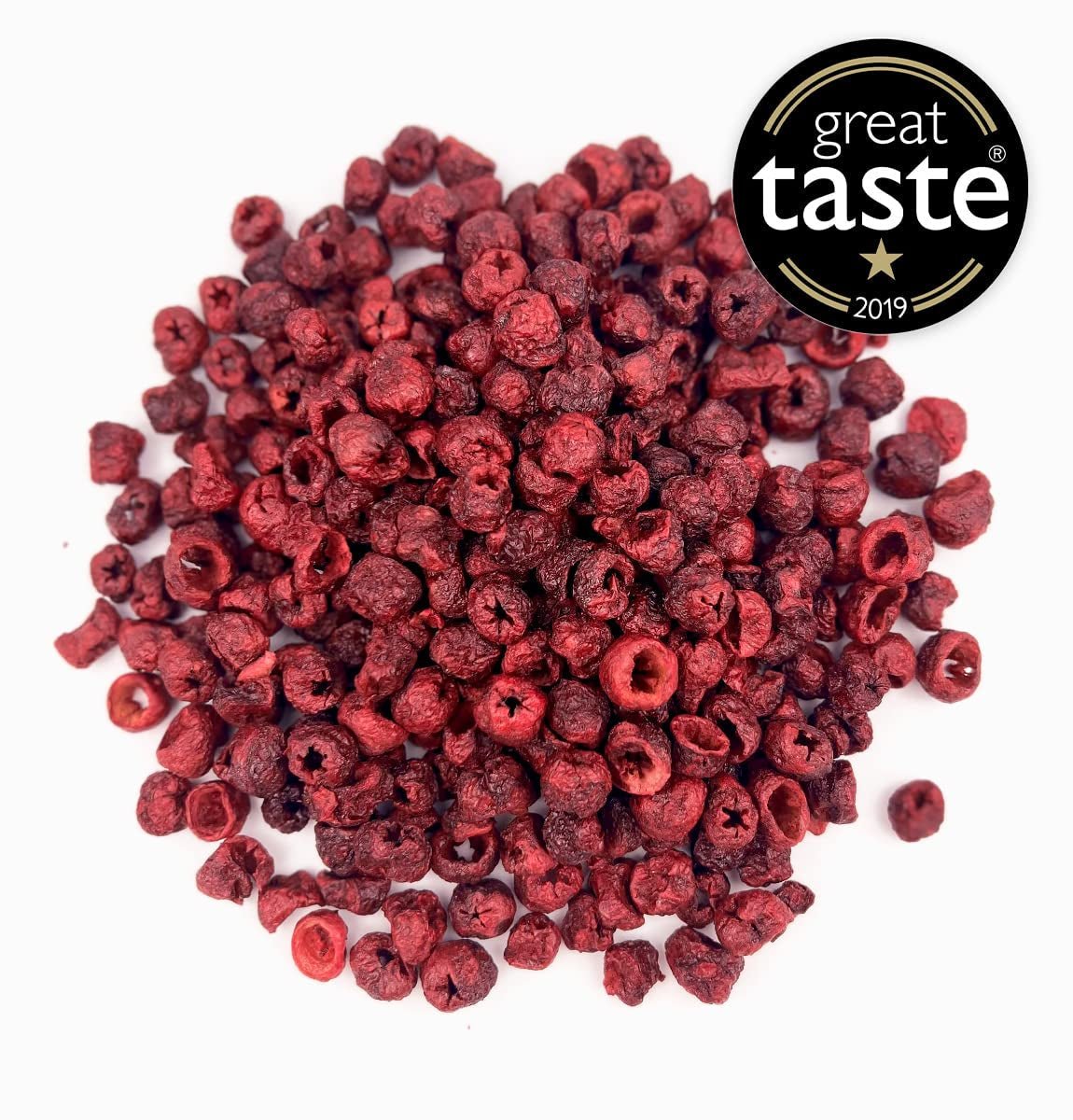 BRIX Cerises amères lyophilisées | Cerises séchées naturelles 105g | Fruits secs Great Taste Award, cerises amères séchées | Sans OGM Sans gluten Les vitamines végétaliennes sont conservées Produits déshydratés Naty Shop