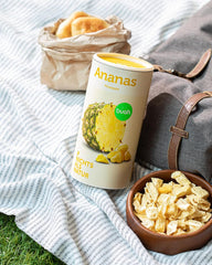BUAH® Ananas lyophilisé | Chips d'ananas comme collation ou pour le muesli et les desserts | Substitut idéal aux sucreries | Vegan et sans sucre ajouté | 100% fruits lyophilisés | 200 g de produits déshydratés Naty Shop