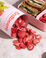 BUAH® Fraises lyophilisées | Chips de fraises comme collation ou pour smoothies | Substitut idéal aux bonbons | Vegan et sans sucre ajouté | 96g de produits déshydratés Naty Shop