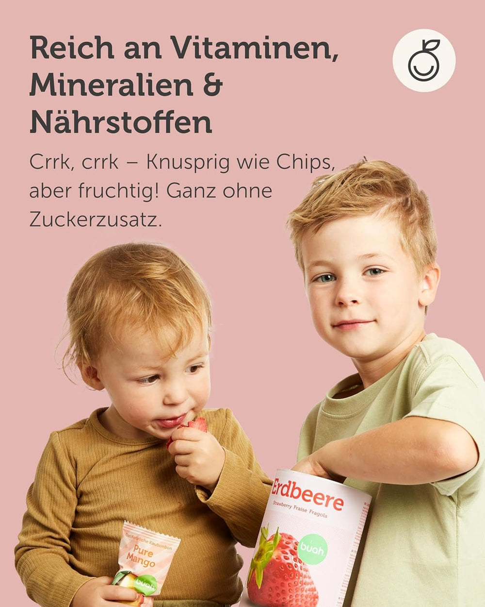 BUAH® Pommes lyophilisées biologiques | Pommes biologiques lyophilisées sans sucre ajouté | 100% fruits lyophilisés (végétalien, sans gluten, sans lactose) | Snack Idéal (110g) Produits déshydratés Naty Shop