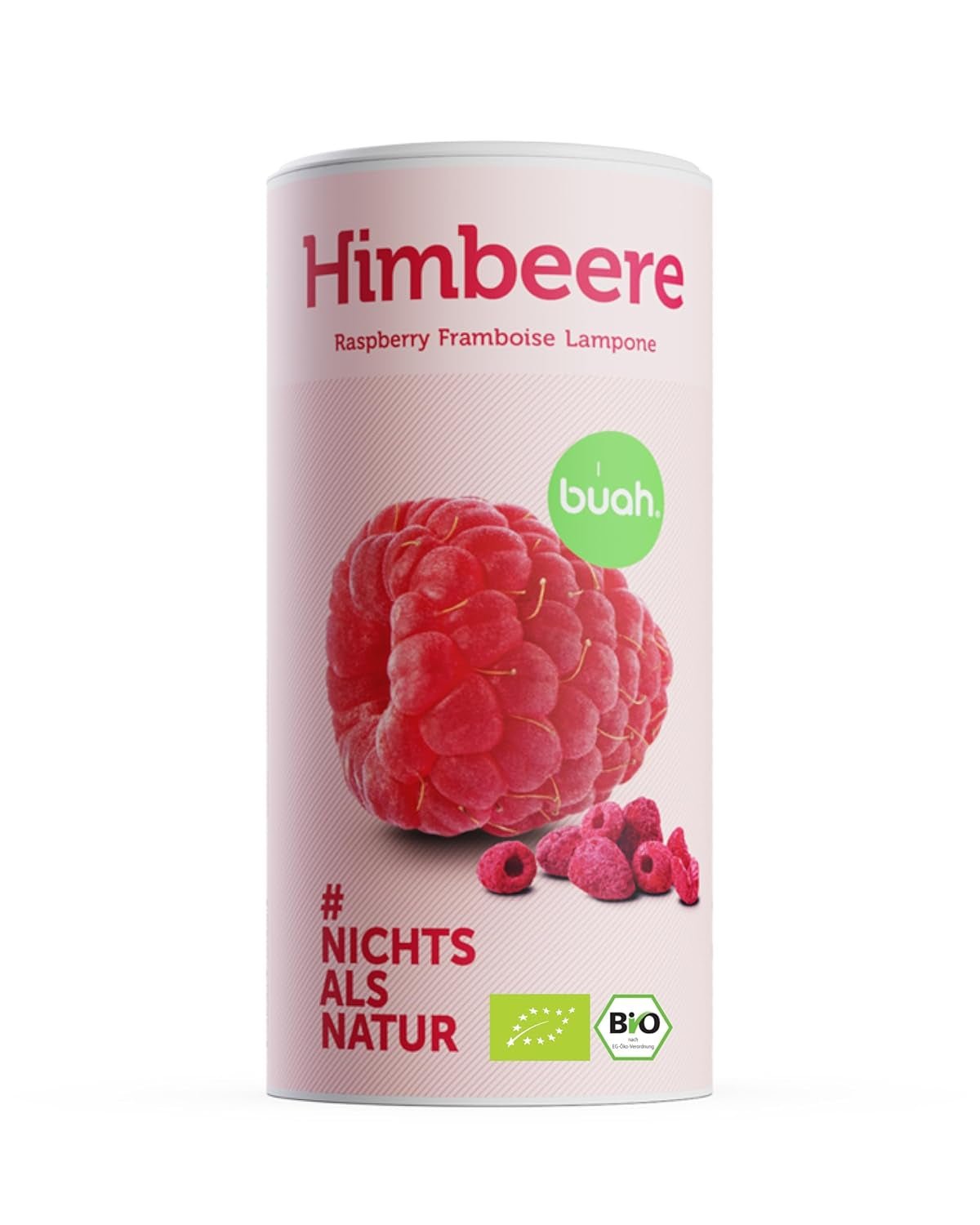 BUAH® Framboise lyophilisée biologique | chips de framboise comme en-cas, pour muesli et desserts | substitut idéal aux sucreries | végétalien et sans sucre ajouté | 120g Naty Shop produits déshydratés 120G