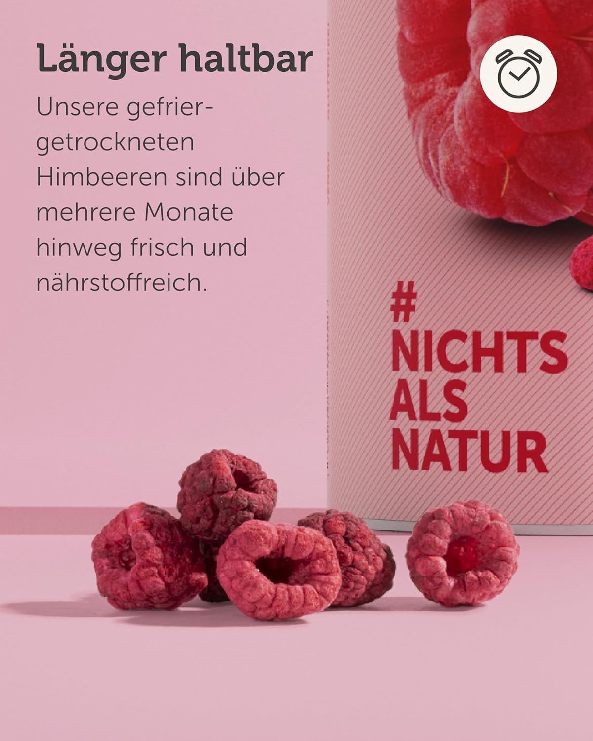 BUAH® Framboise lyophilisée biologique | chips de framboise comme en-cas, pour muesli et desserts | substitut idéal aux sucreries | végétalien et sans sucre ajouté | 120g de produits déshydratés Naty Shop