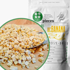 Morceaux de banane lyophilisés | Bananes séchées sans sucre | Bananes lyophilisées Bananes aux fruits secs | Bananes fraîches lyophilisées | Fruits lyophilisés Morceaux de banane Produits déshydratés Naty Shop Titre par défaut
