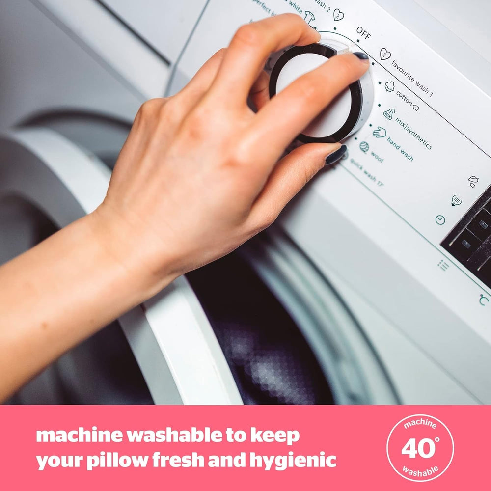 Oreiller Silentnight Ultimate – Oreiller de lit doux et de soutien avec housse matelassée de luxe Pinsonic Soft Touch, lavable en machine et hypoallergénique pour dormeurs sur le dos et sur le côté, 1 oreiller standard Naty Shop