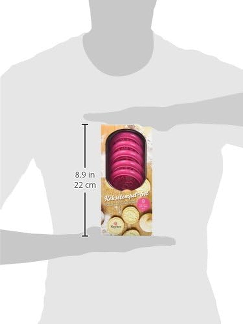 Rayher 28858000 Jeu de tampons à biscuits, 8 pièces, boîte 1 jeu