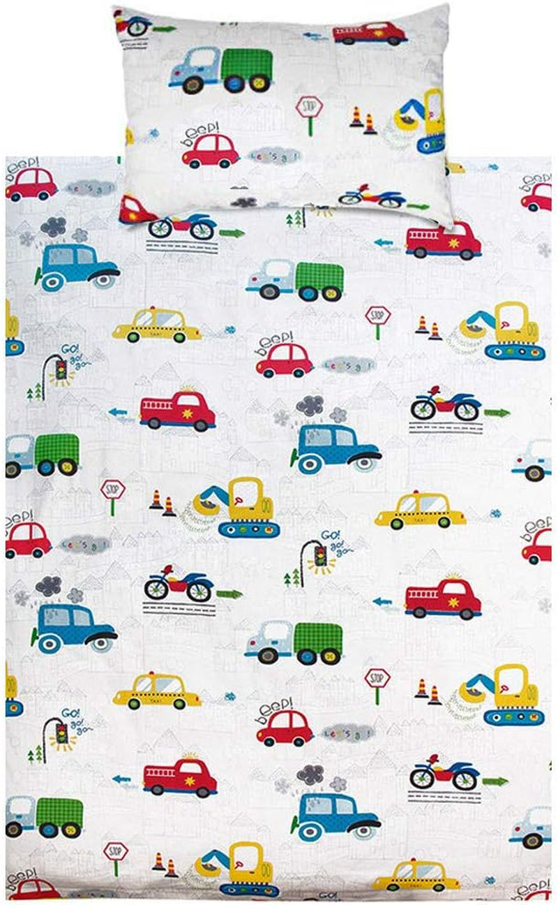Linge de lit enfant garçon aux motifs variés, 100% coton Linge de lit - enfant Naty Shop Auto 100 X 135 cm