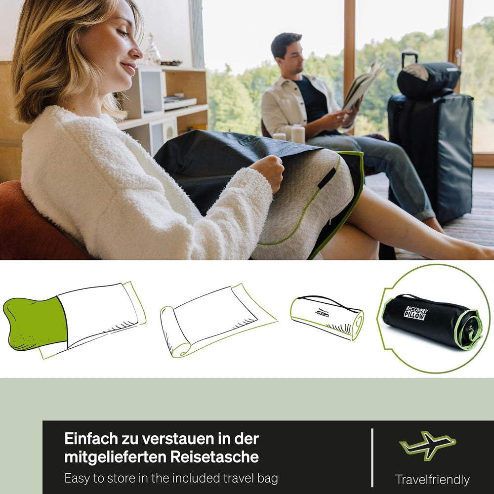 BLACKROLL® Recovery Pillow Set Jersey, pernă ortopedică pentru coloana cervicală din spumă cu memorie - Fabricat în Germania Perne ortopedice cervicale Naty Shop
