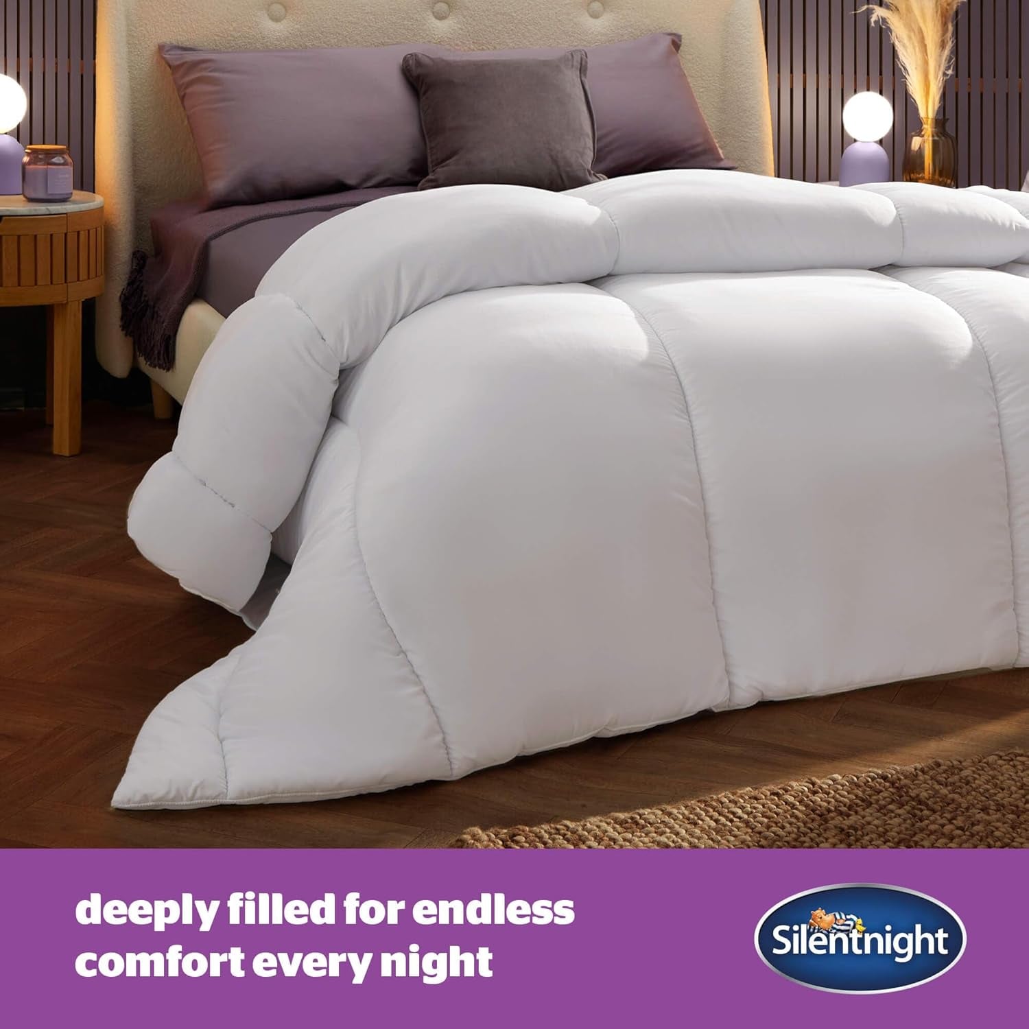 Plapumă Silentnight Deep Sleep, alb, microfibră, alb, pat single Plapumi si pilote Naty Shop