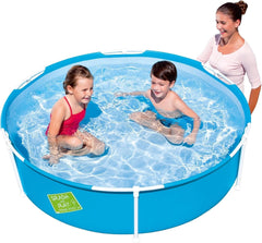 Bestway My First Frame Pool, piscine pour enfants, 152 x 38 cm, 56283, bleu, 152 x 152 x 38 cm