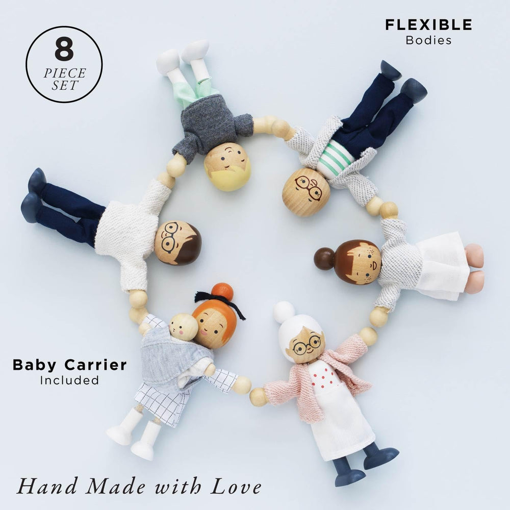 – Ensemble de jeu de maison de poupée en bois My Doll Family | Daisylane Ensembles d'accessoires pour maison de poupée pour filles – À partir de 3 ans P053