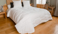 Couette Percale Coton 240 X 220 cm Haute Qualité 100% Percale Coton Doux et Confortable Durable Finition Fine Fabriqué en France Couettes et Couettes Blanc Naty Shop