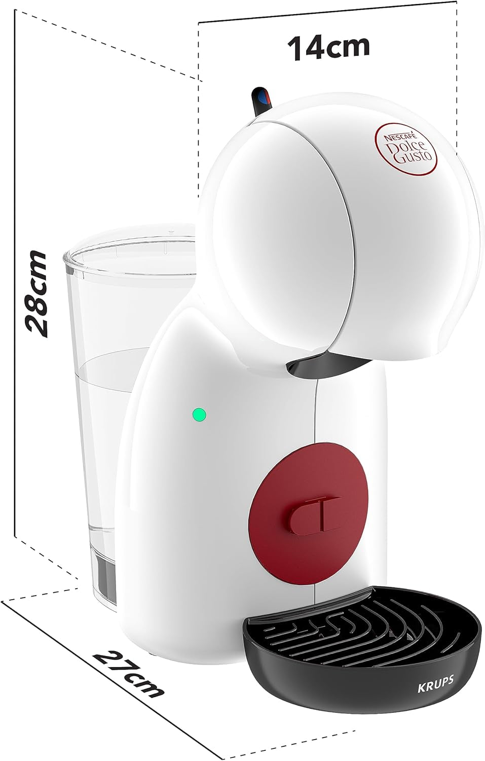 Machine à expresso manuelle avec capsules NESCAFÉ DOLCE GUSTO PICCOLO XS de KRUPS, blanche