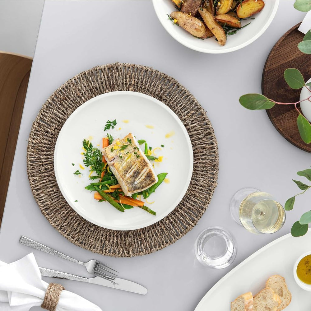 Villeroy & Boch - Artesano service de table 6 pièces pour 2 personnes, blanc, passe au lave-vaisselle, passe au micro-ondes, service de couverts, service d'assiettes, assiettes plates, assiettes de petit-déjeuner, assiettes plates, porcelaine premium