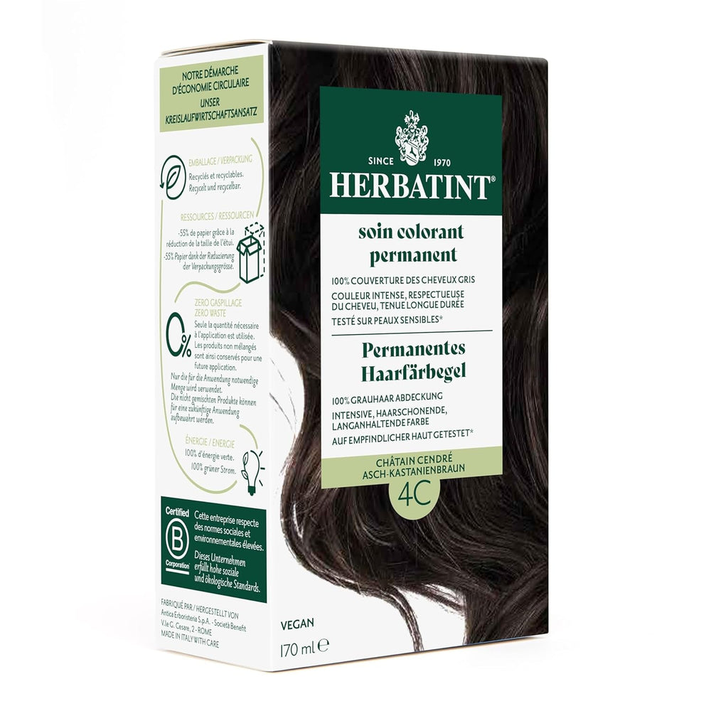 Gel Teinture Permanente 6N Blond Foncé - 170 ml I Sans Ammoniaque, Couverture 100% Cheveux Gris I Testée sur Peaux Sensibles, aux 8 Extraits Végétaux Naty Shop Coloration Capillaire 4C Châtain Cendré