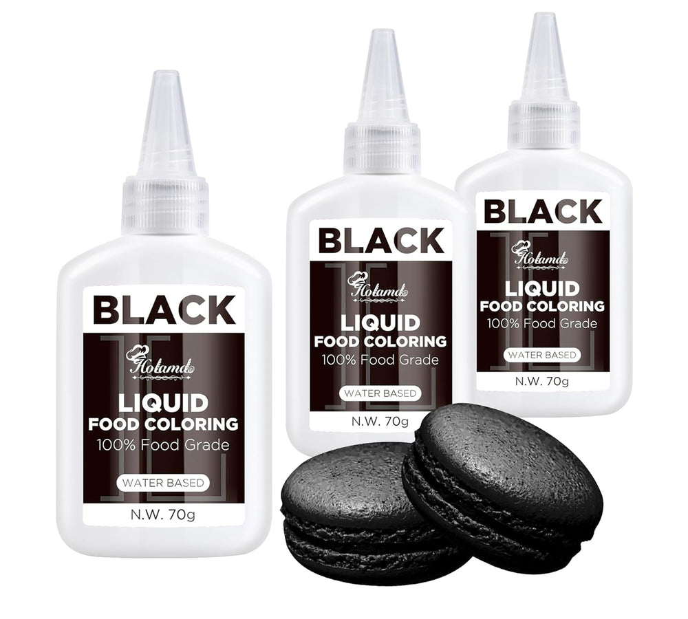 Colorant alimentaire liquide, ensemble de colorants alimentaires velours rouge pour la cuisson de gâteaux, macarons, biscuits, colorant alimentaire pour la décoration de gâteaux, liquide pour colorer les boissons (70 g x 3)