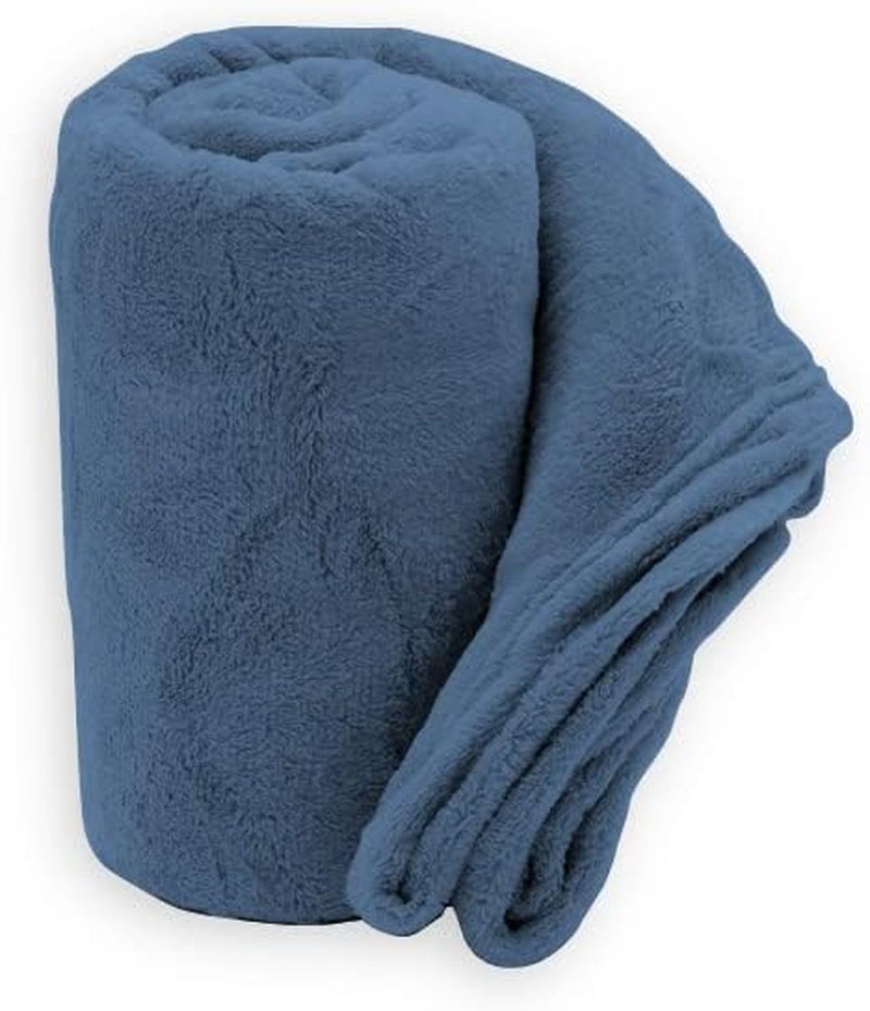 Pătură moale | Plaid | Soft Touch | 130 X 160 Cm | Pulbere Plapumi si pilote Naty Shop Albastru inteligent 150X210