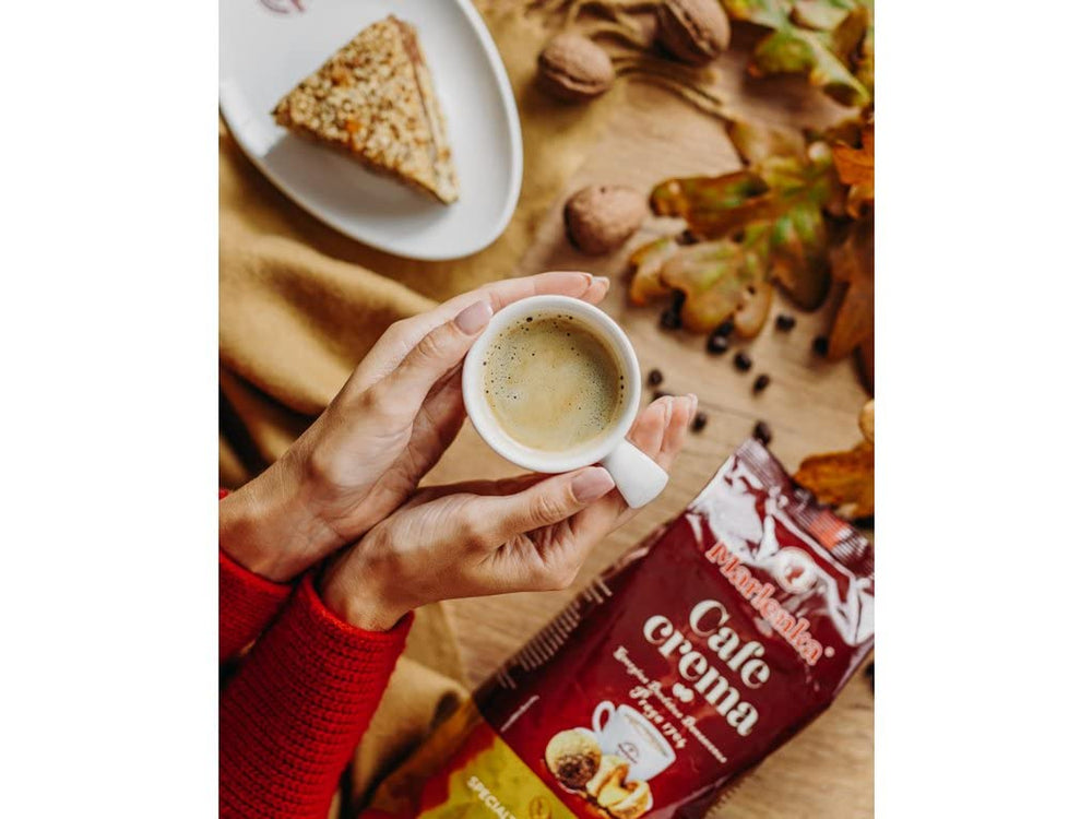MARLENKA® Crème au café | Espresso Bohnen | schokoladiges & nussiges Saveur | Geröstete Kaffeebohnen | Machine à café automatique | Bohnenkaffee ganze Bohnen | Grains de café | Café Ganze Bohnen (500g)