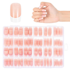 Faux ongles français rectangulaires moyens, 360 pièces, faux ongles naturels, à faire soi-même, avec lime à ongles, pour dames et femmes