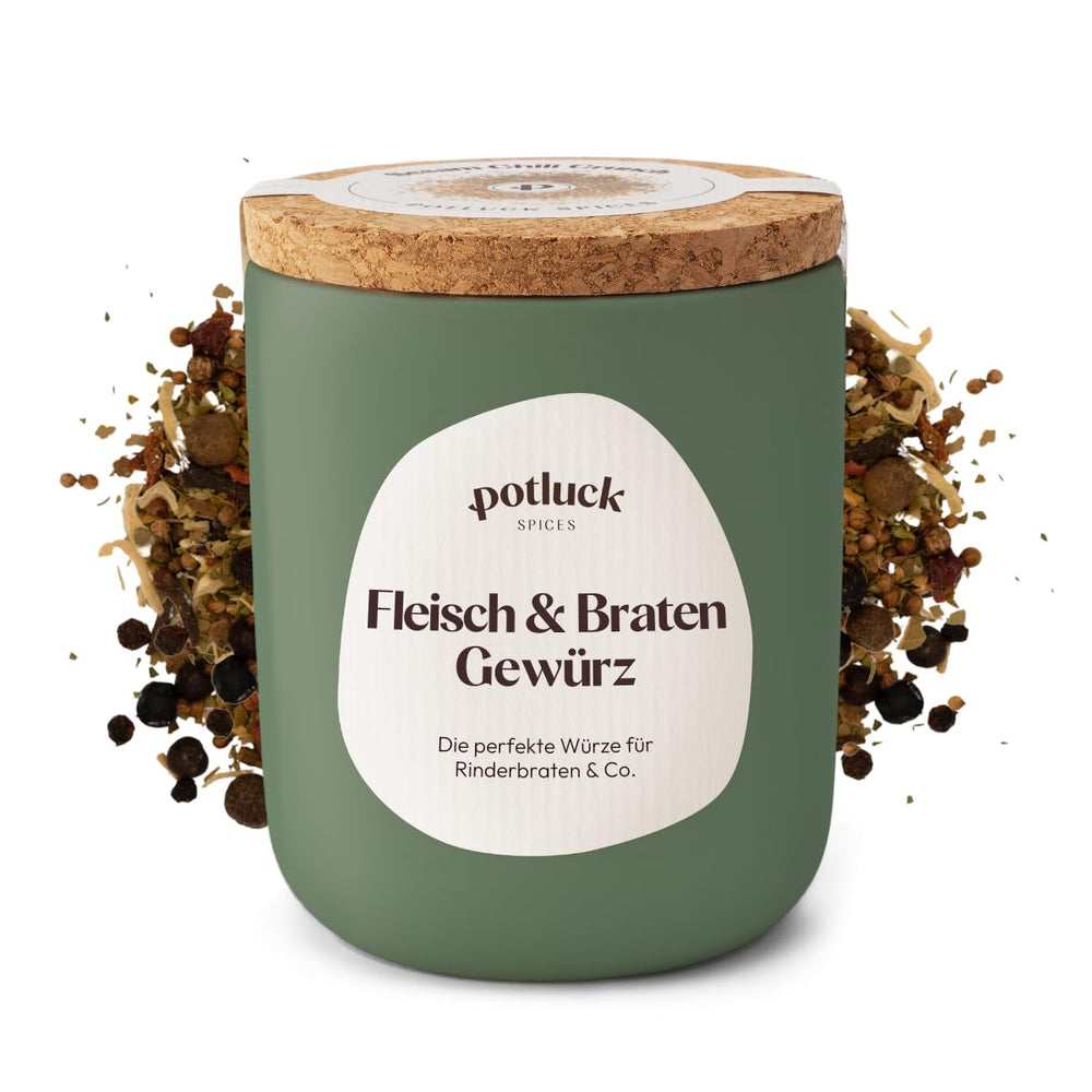 Repas-partage | Burger aux épices | Würzmischung im Keramiktopf | 100g | Végétalien, sans gluten et avec des ingrédients naturels