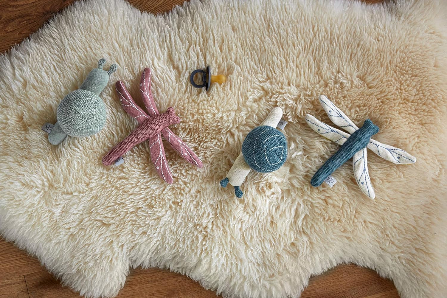 LÄSSIG jucărie pentru copii cu clopoțel Garden Explorer melc albastru Jucarii Bebe Naty Shop