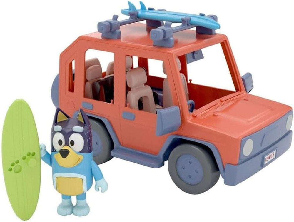 BlueY Heeler-Familienwagen; Ausflug mit Familie Heeler; enthält bewegliche Chilli-Figur; mit offenem Dach zum Einsetzen Figuren; ideal für alle 6,3 cm großen Figuren (separat erhältlich)