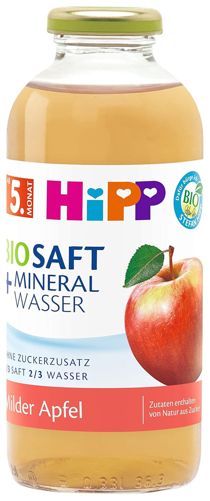 Hipp Bio-Saft + Mineralwasser Milder Apfel, 6Er Pack (6 X 0,5L) Titre par défaut de Naty Shop