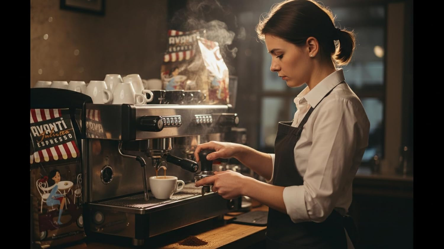 Café en grains AVANTI Julietta Espresso, 500g, 70% Arabica 30% Robusta, torréfaction traditionnelle au tambour