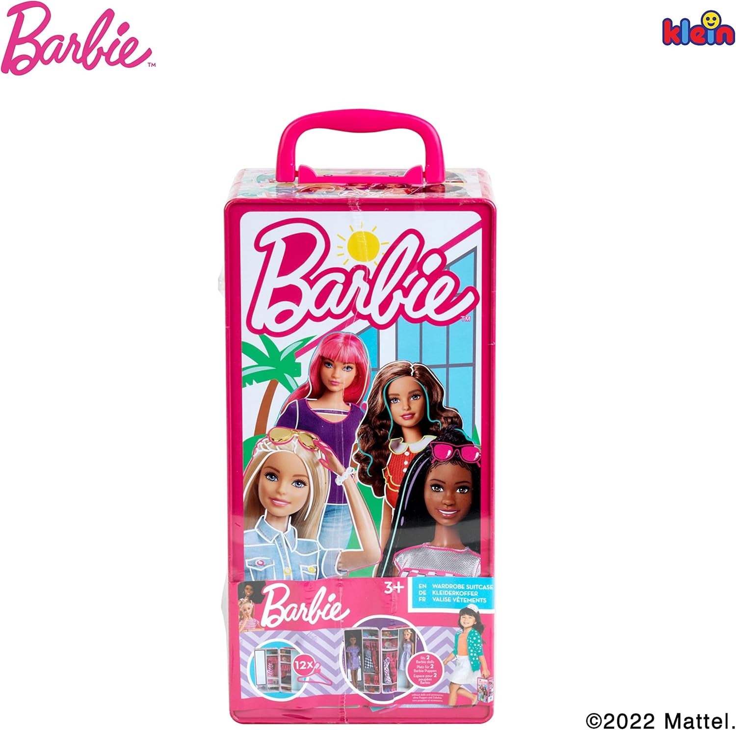 Theo Klein - 5801 - Armoire Barbie avec tringles à vêtements et compartiments, jouet à partir de 3 ans, accessoires inclus, multicolore