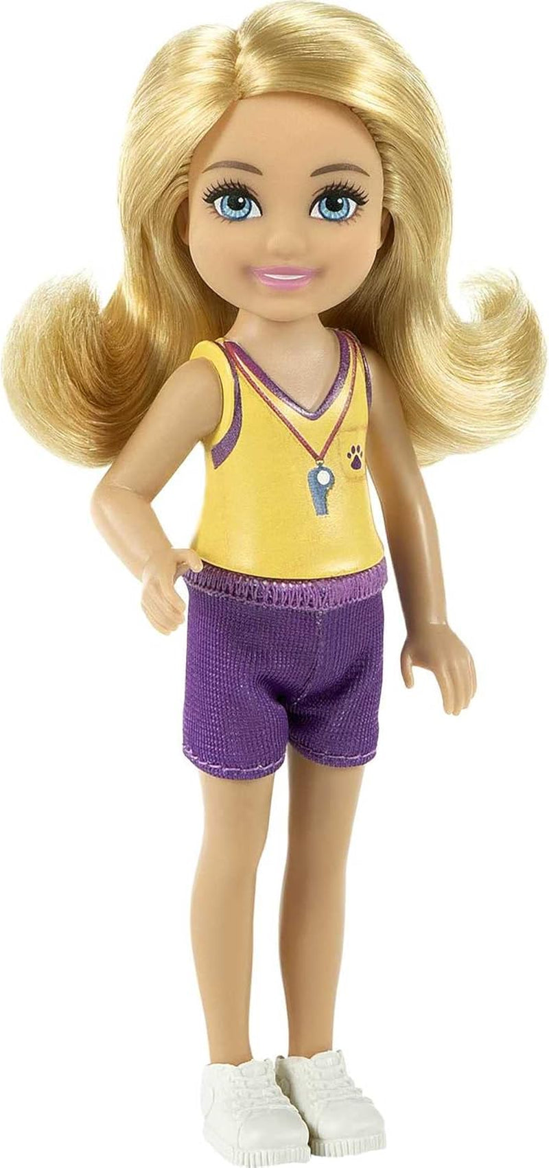 Barbie GTN62 - Chelsea-Karrierepuppe Blonde Chelsea-Puppe und Hundetrainerin-Spielset, Spielzeug ab 3 Jahren